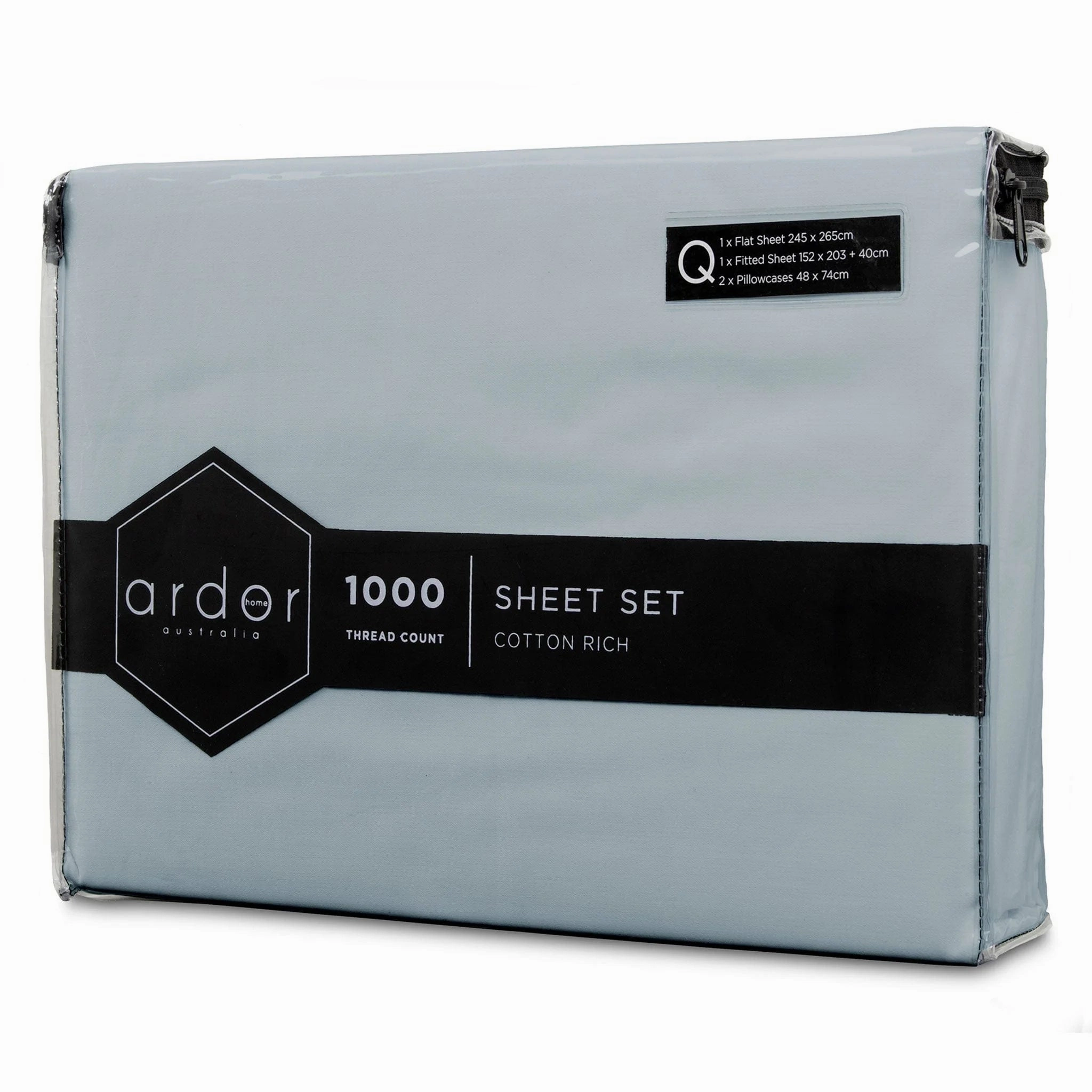 1000TC Cotton Rich Sheet Set LIGHT BLUE by ARDOR