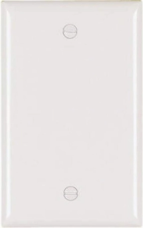 1Gang Blank Wall Plate. White