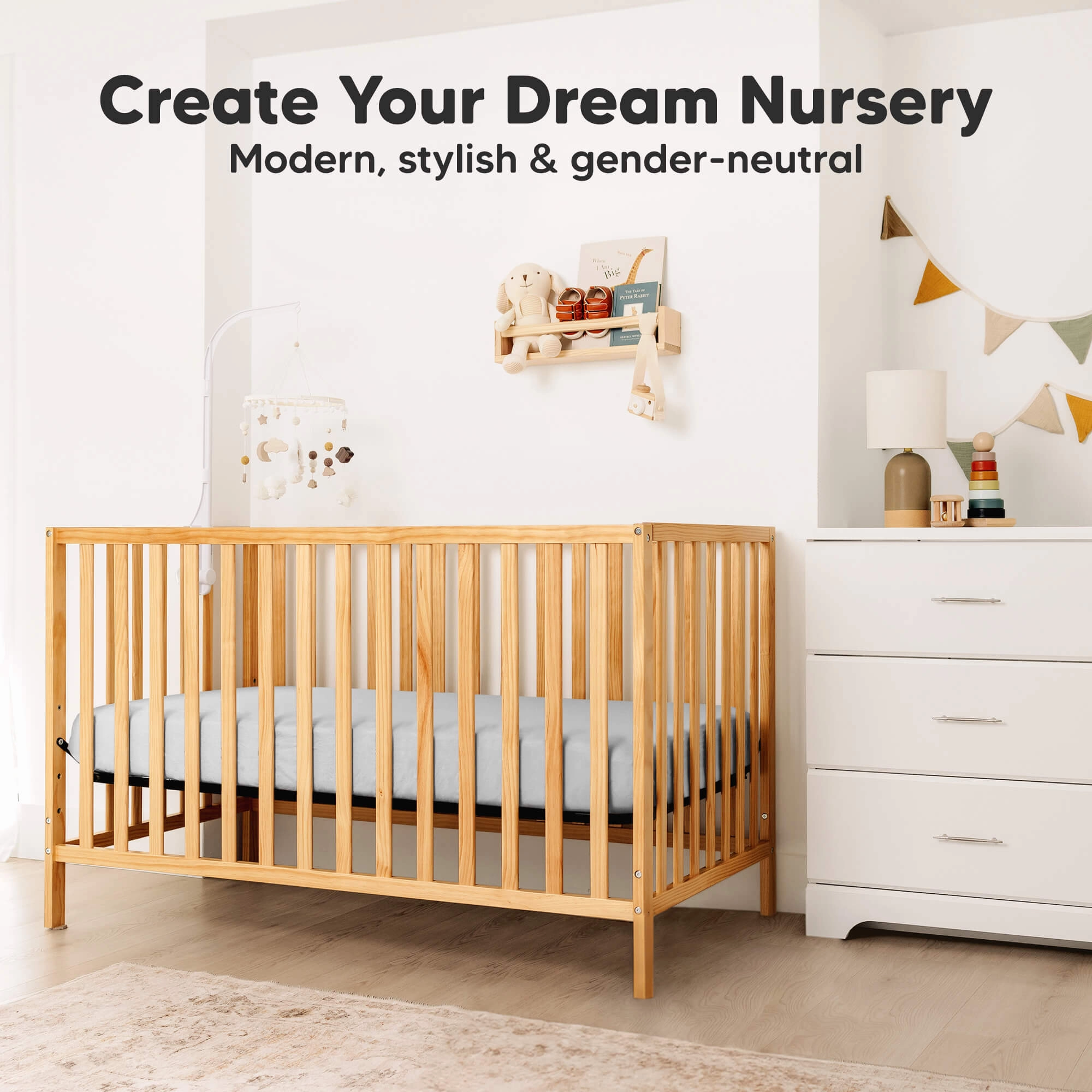 2-Pack Aereo Fitted Crib Sheets (Pearl Gray)