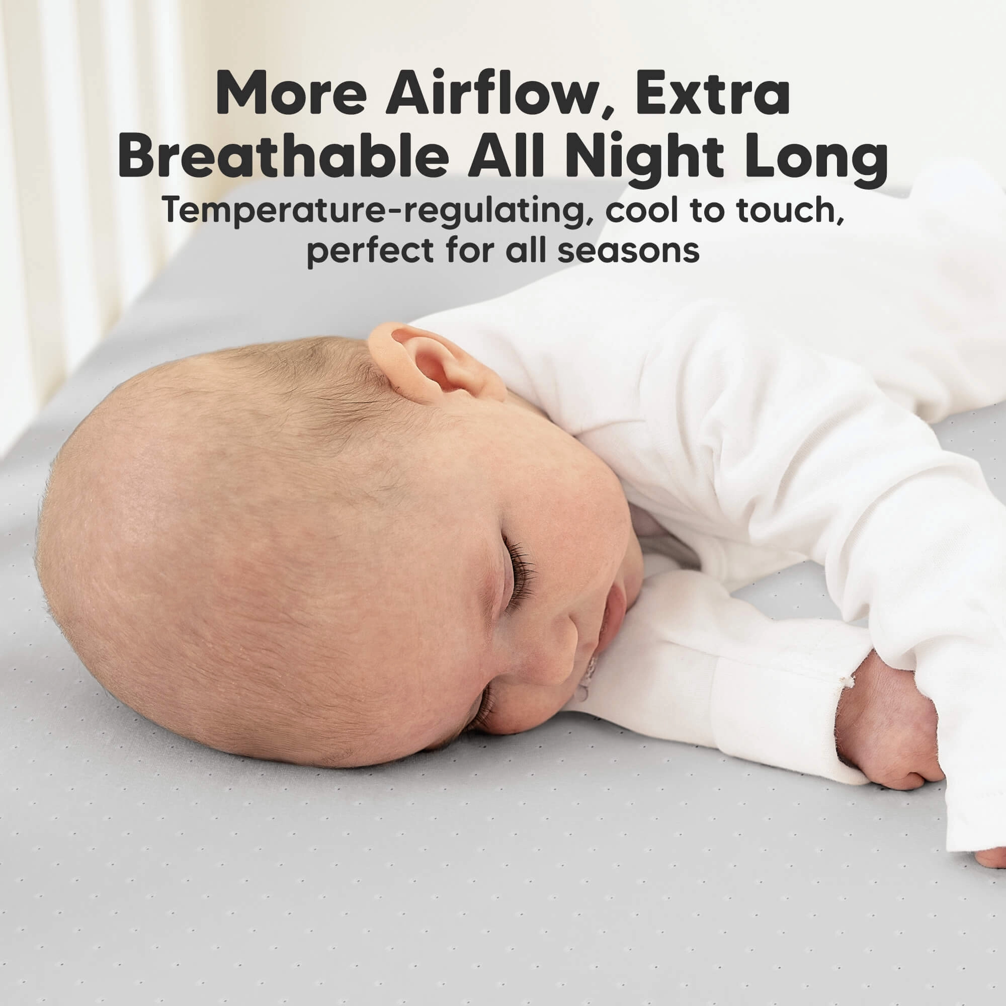2-Pack Aereo Fitted Crib Sheets (Pearl Gray)