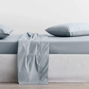 300TC Organic Classic Percale RIVER Sheet Set by Sheridan