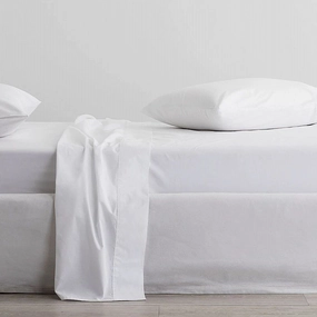 300TC Organic Classic Percale SNOW Sheet Set by Sheridan
