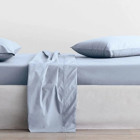 300TC Organic Classic Percale SOFT BLUE Sheet Set by Sheridan