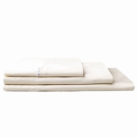 400TC Egyptian Cotton Sateen VANILLA Individual Flat Sheet or Fitted Sheet by Logan & Mason Platinum