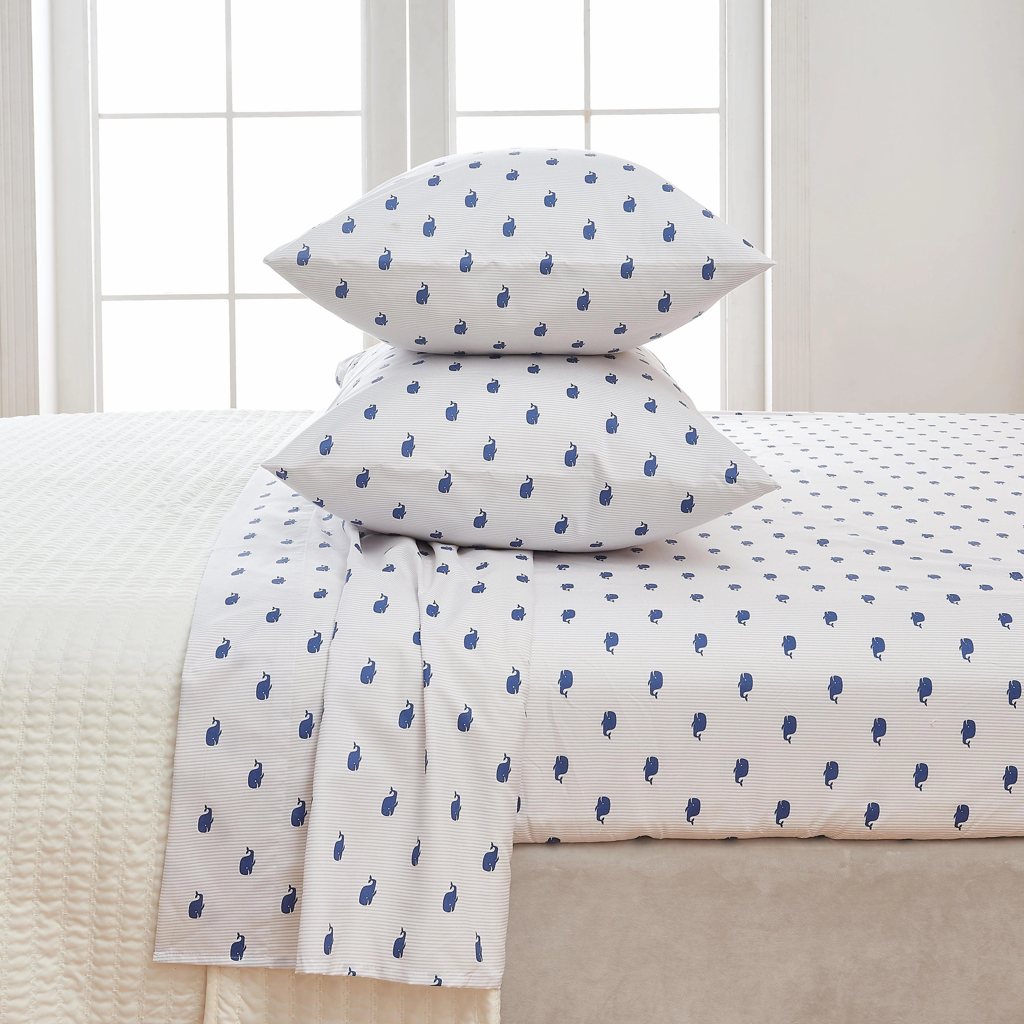 4-Piece Coastal Microfiber Sheet Set - Nantucket Collection