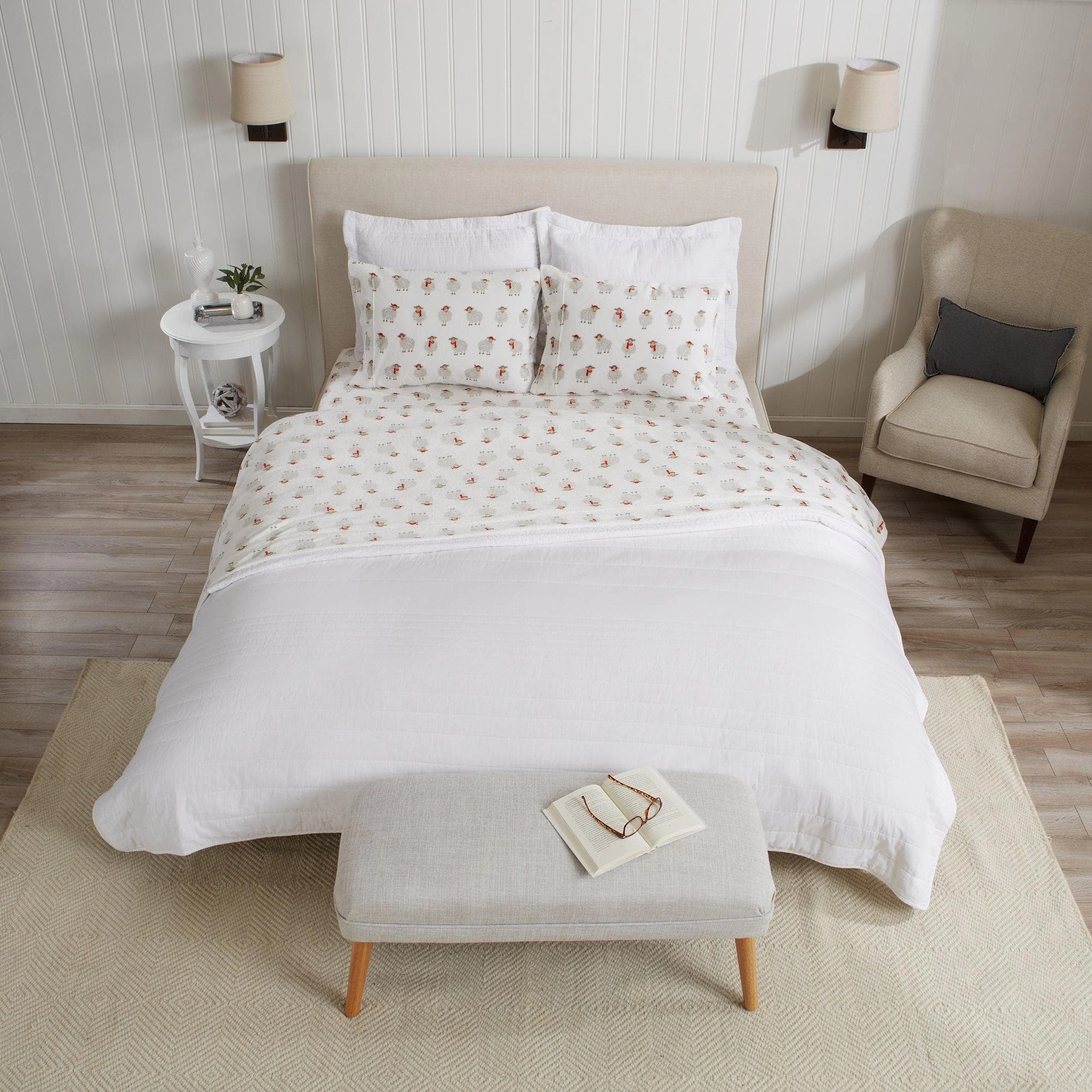 4-Piece Printed Plush Sheet - Velvet Luxe Collection