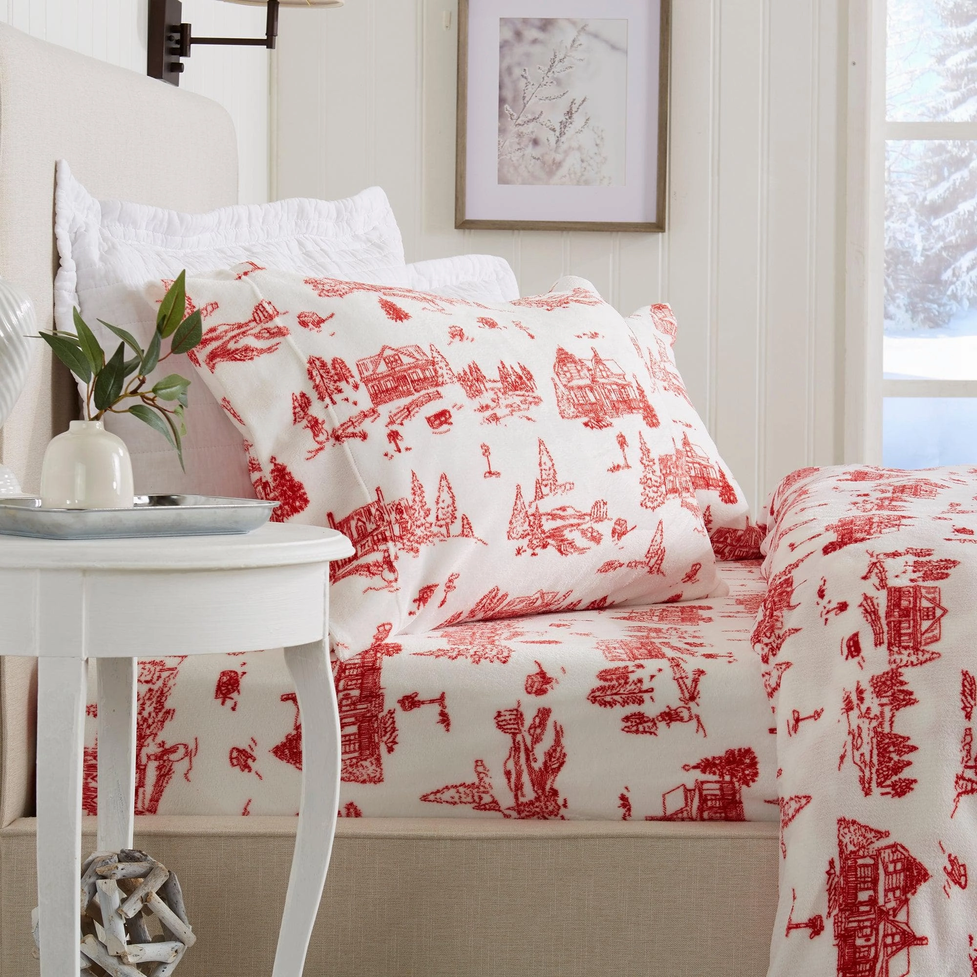 4-Piece Printed Plush Sheet - Velvet Luxe Collection