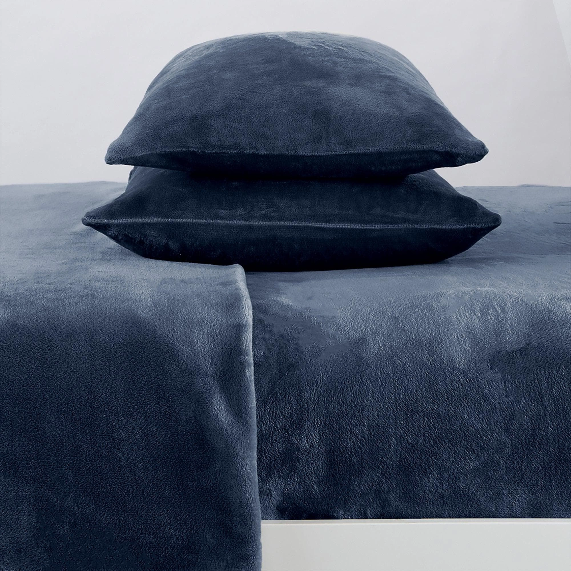 4-Piece Solid Jewel-Toned Plush Sheet - Velvet Luxe Collection