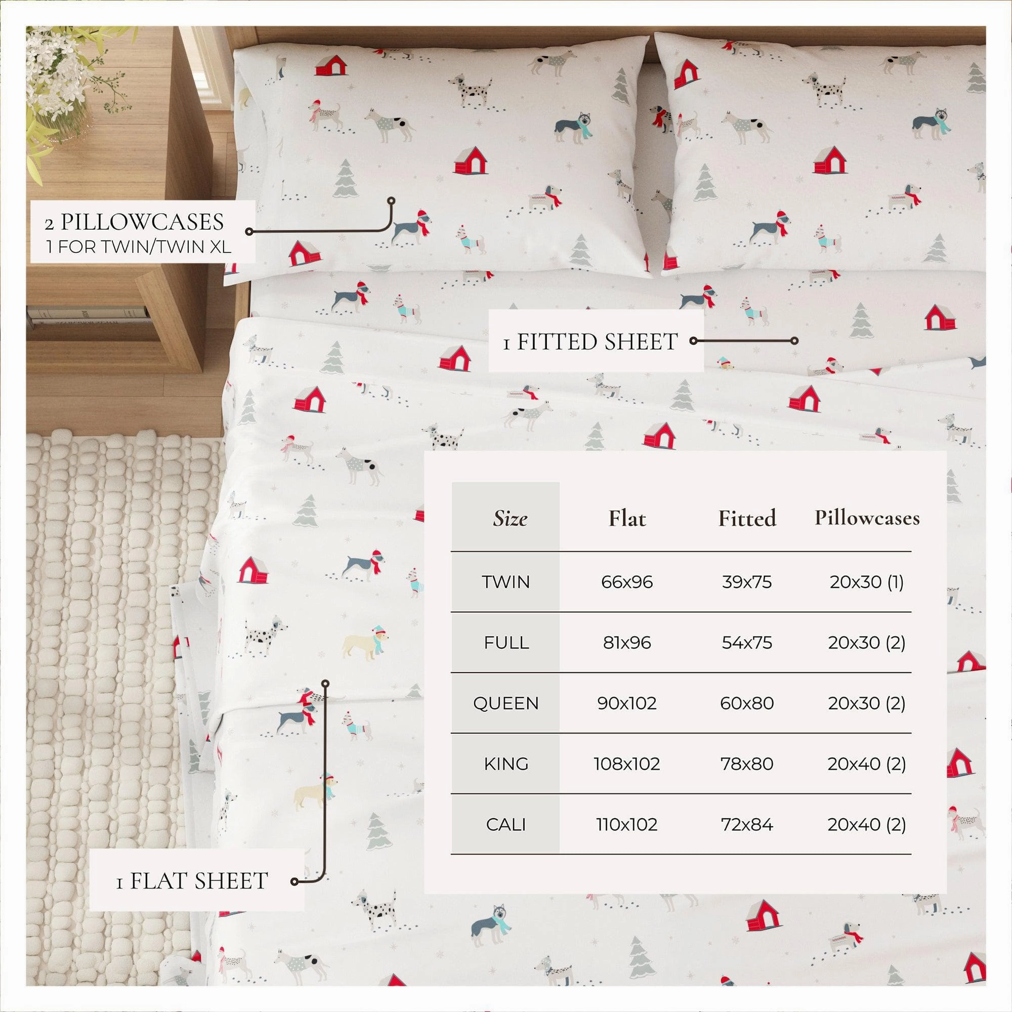 4-Piece Turkish Cotton Flannel Sheet - Whittaker Collection