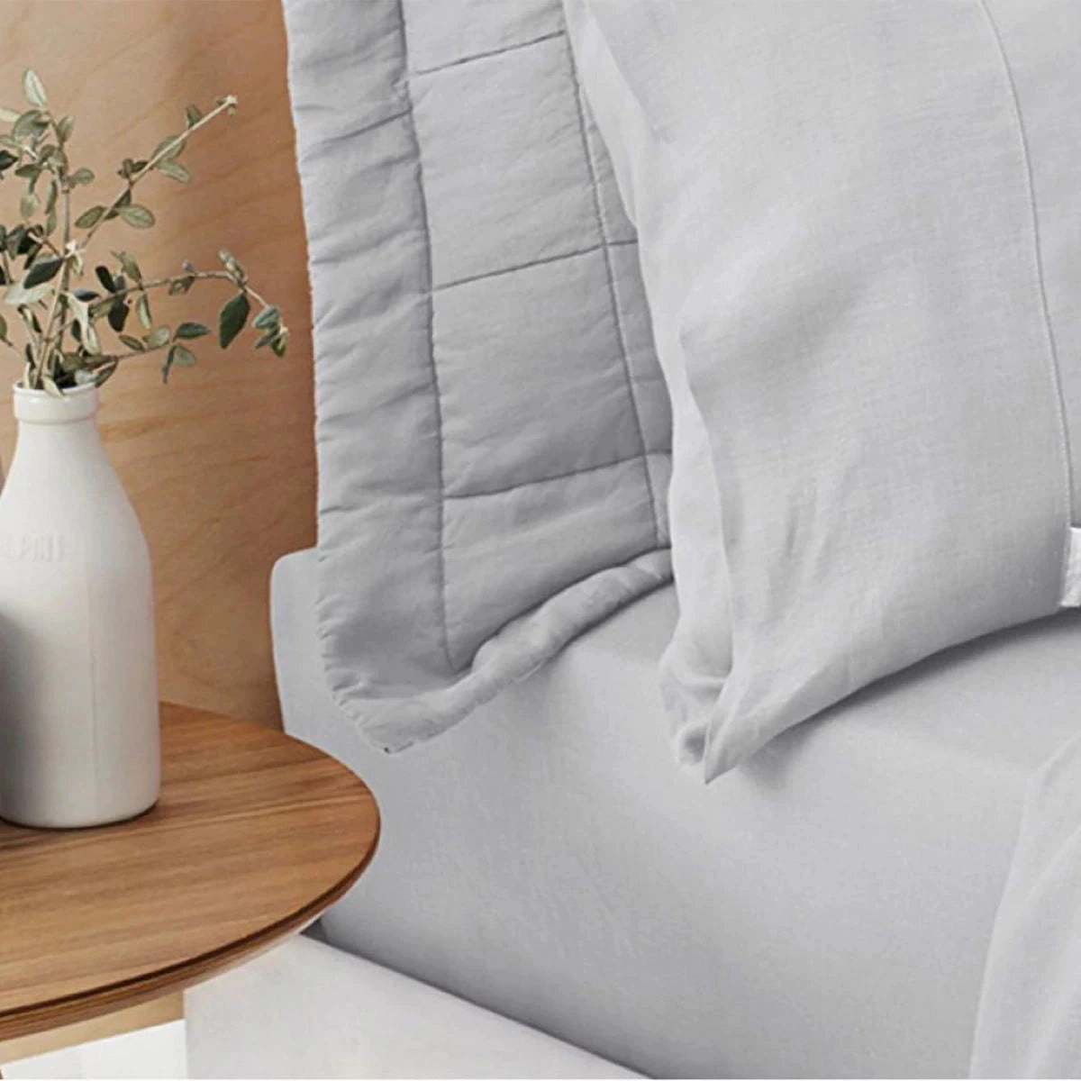 Abbotson Silver Linen Fitted Sheet by Sheridan