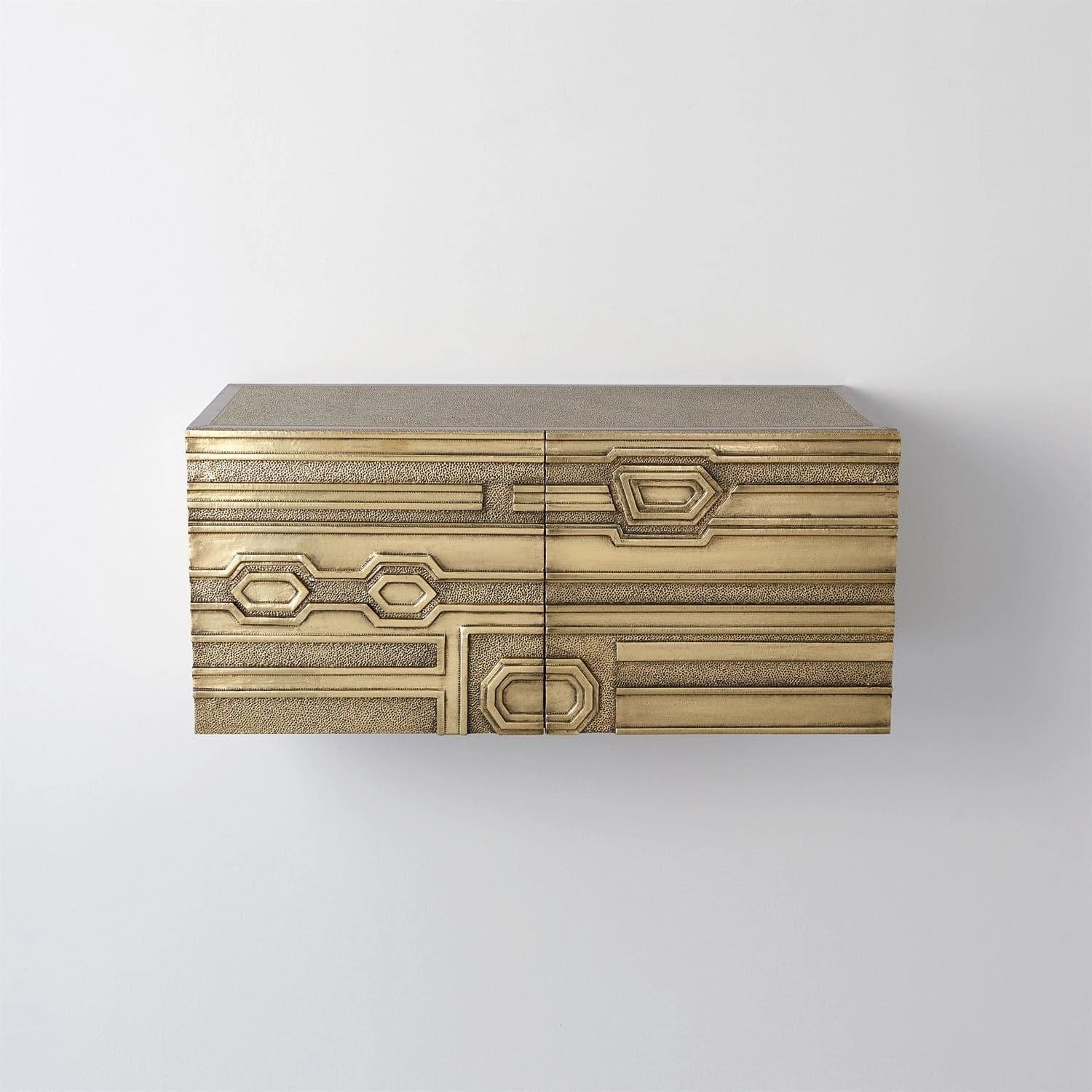 Abstract Floating Block Cabinet