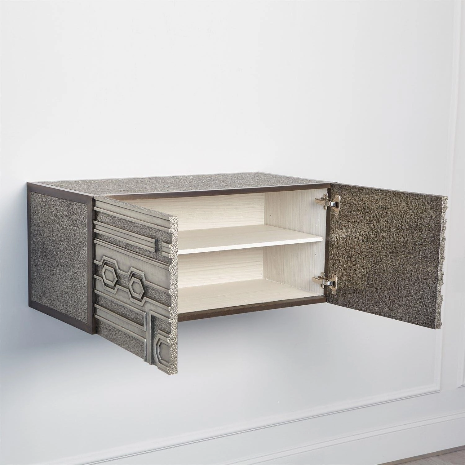 Abstract Floating Block Cabinet