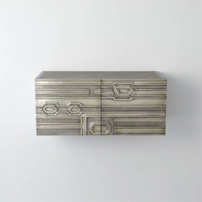 Abstract Floating Block Cabinet