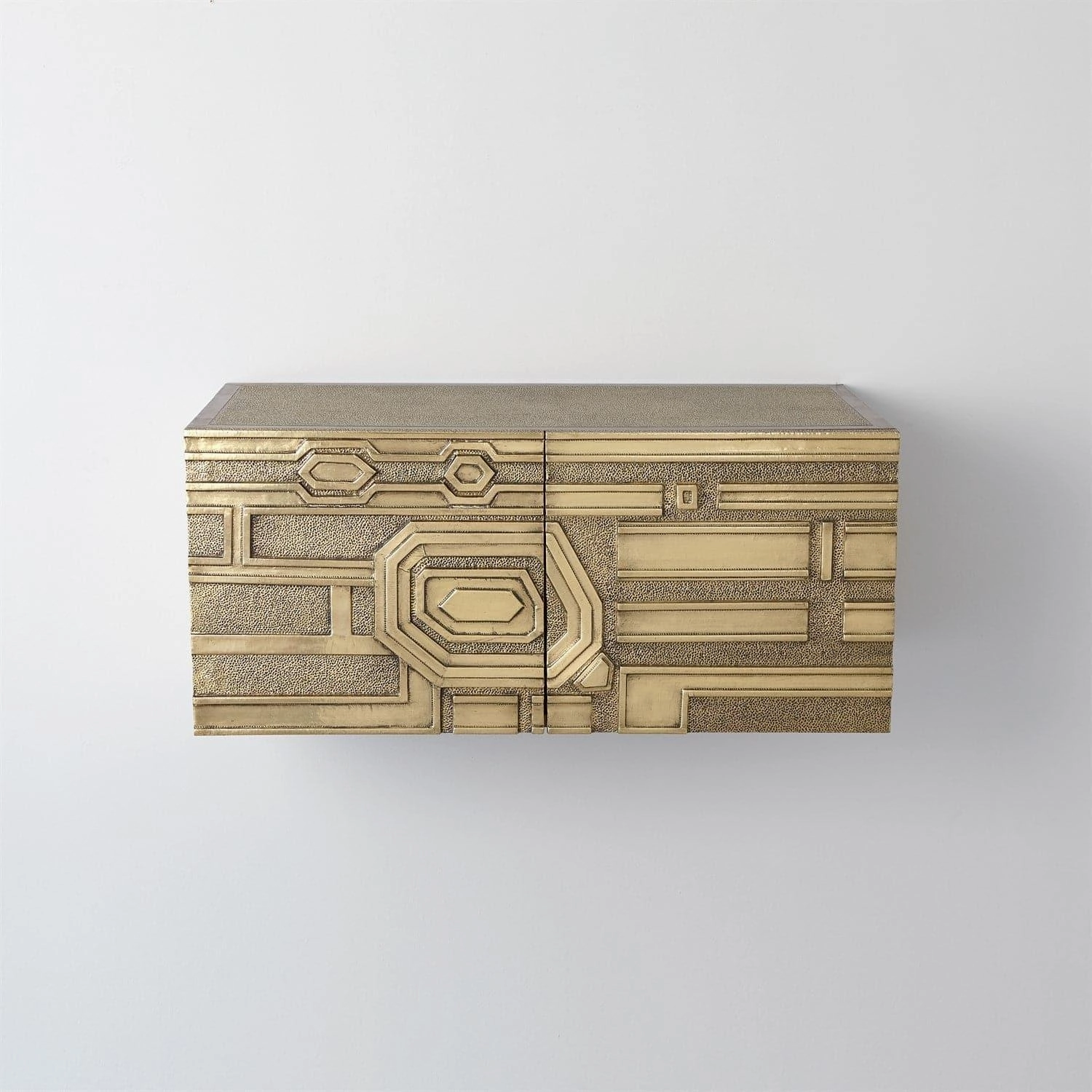 Abstract Floating Block Cabinet
