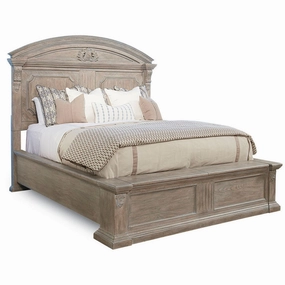 Arch Salvage California King Chambers Panel Bed - Brown, Grey