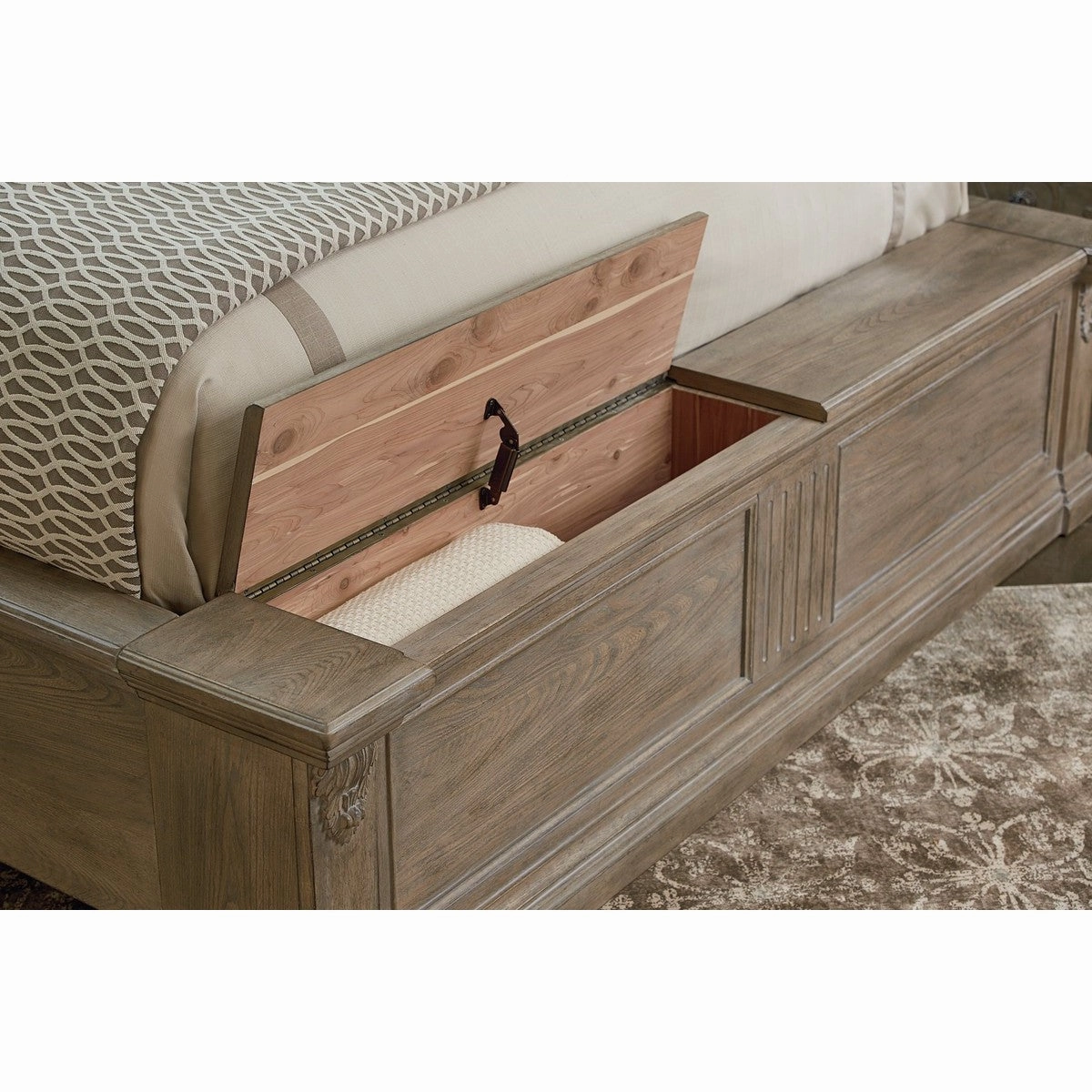 Arch Salvage California King Chambers Panel Bed - Brown, Grey