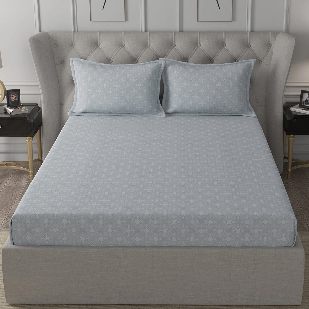 Ardour Esme Printed Bed Sheet With Pillow Case