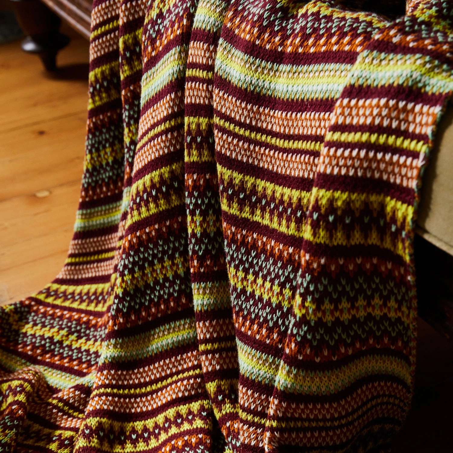 Arlette Knit Blanket - Emerald