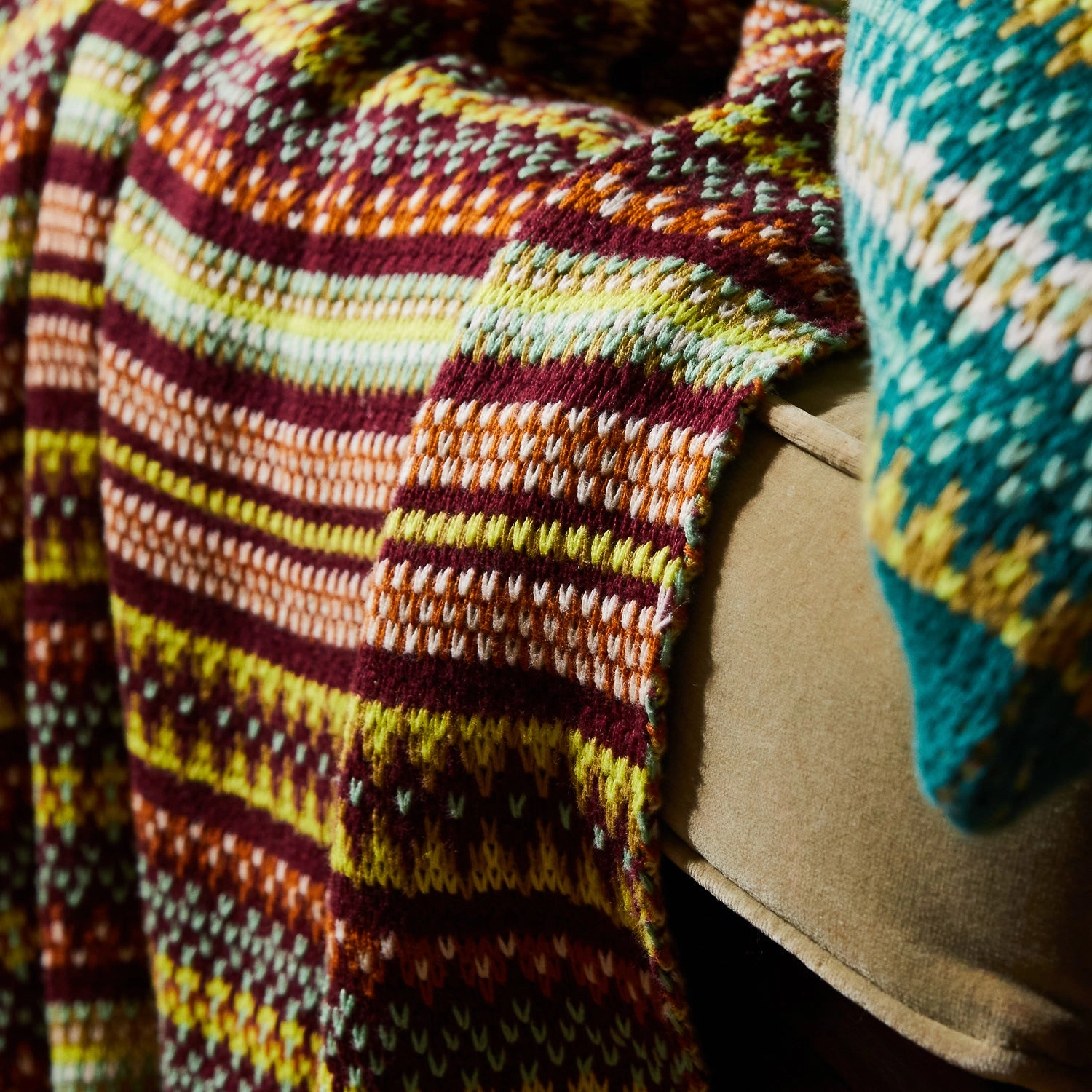 Arlette Knit Blanket - Emerald