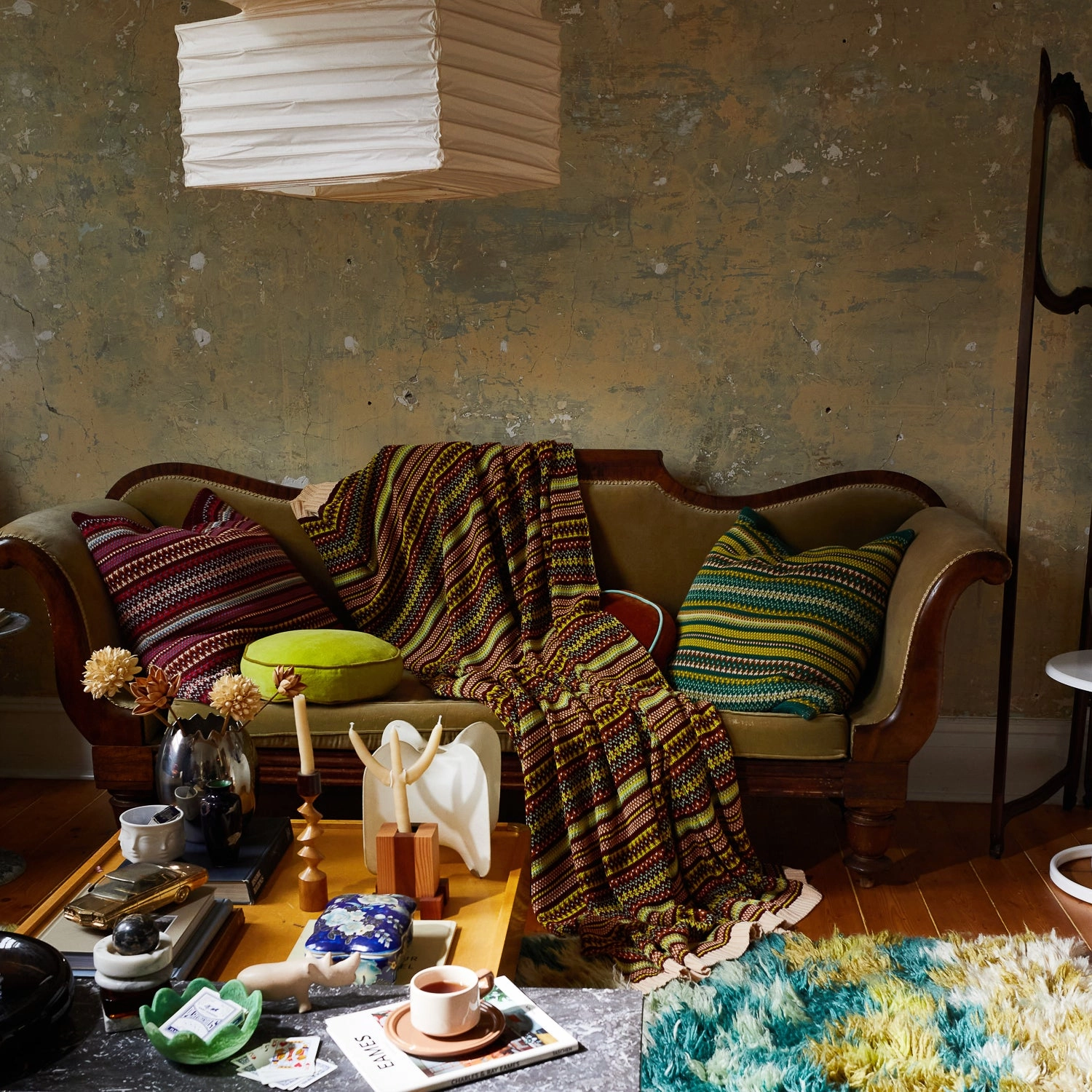 Arlette Knit Blanket - Emerald