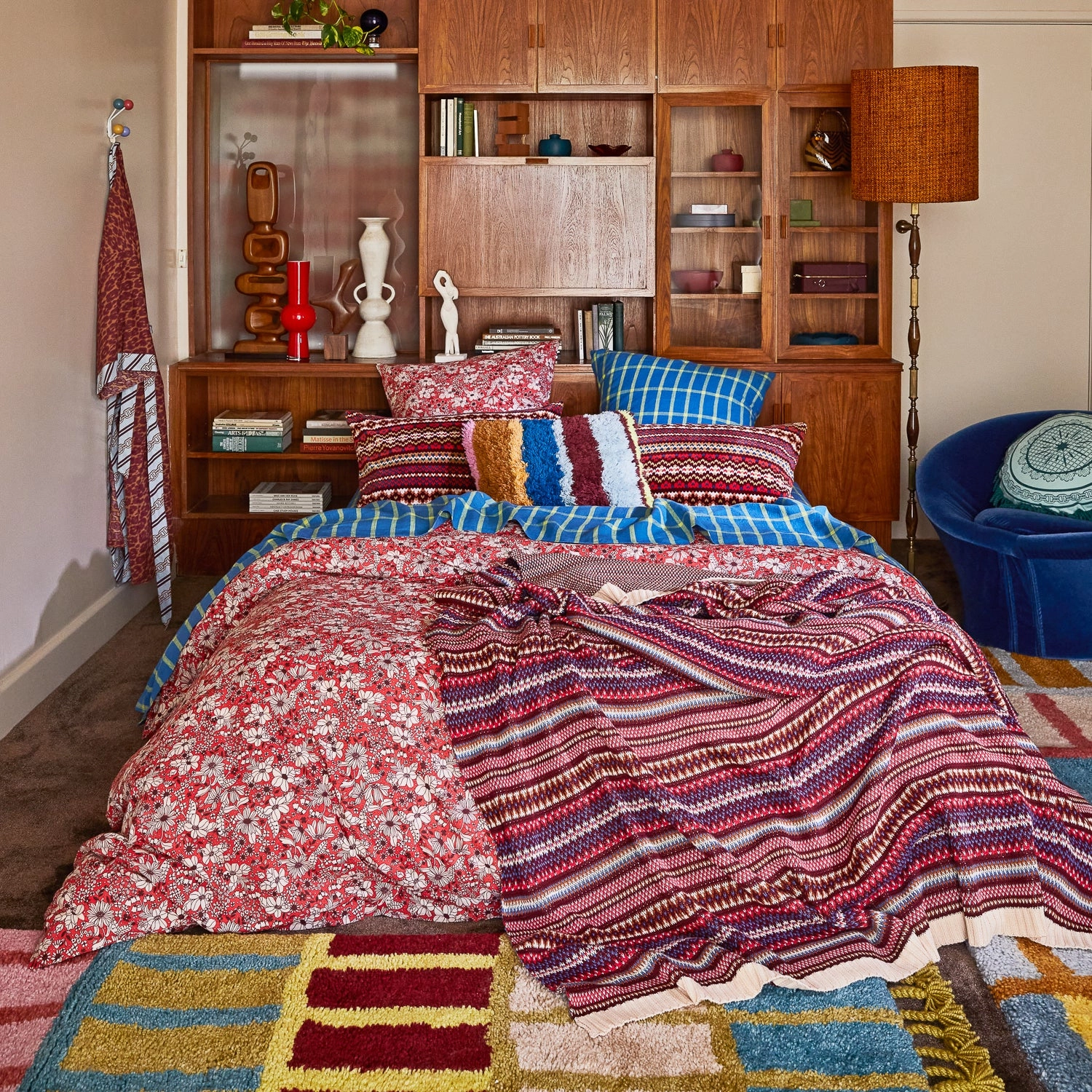 Arlette Knit Blanket - Scarlet