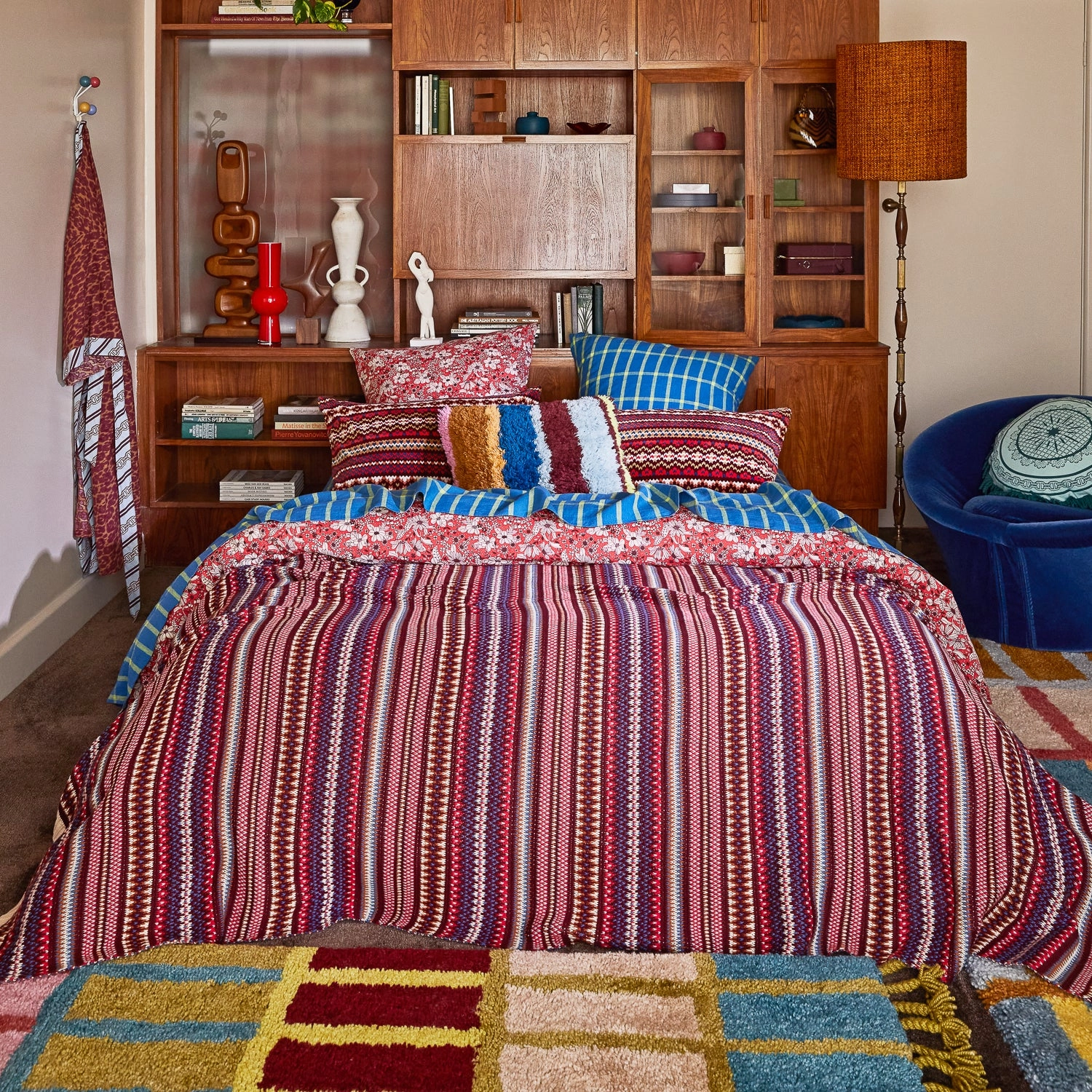 Arlette Knit Blanket - Scarlet