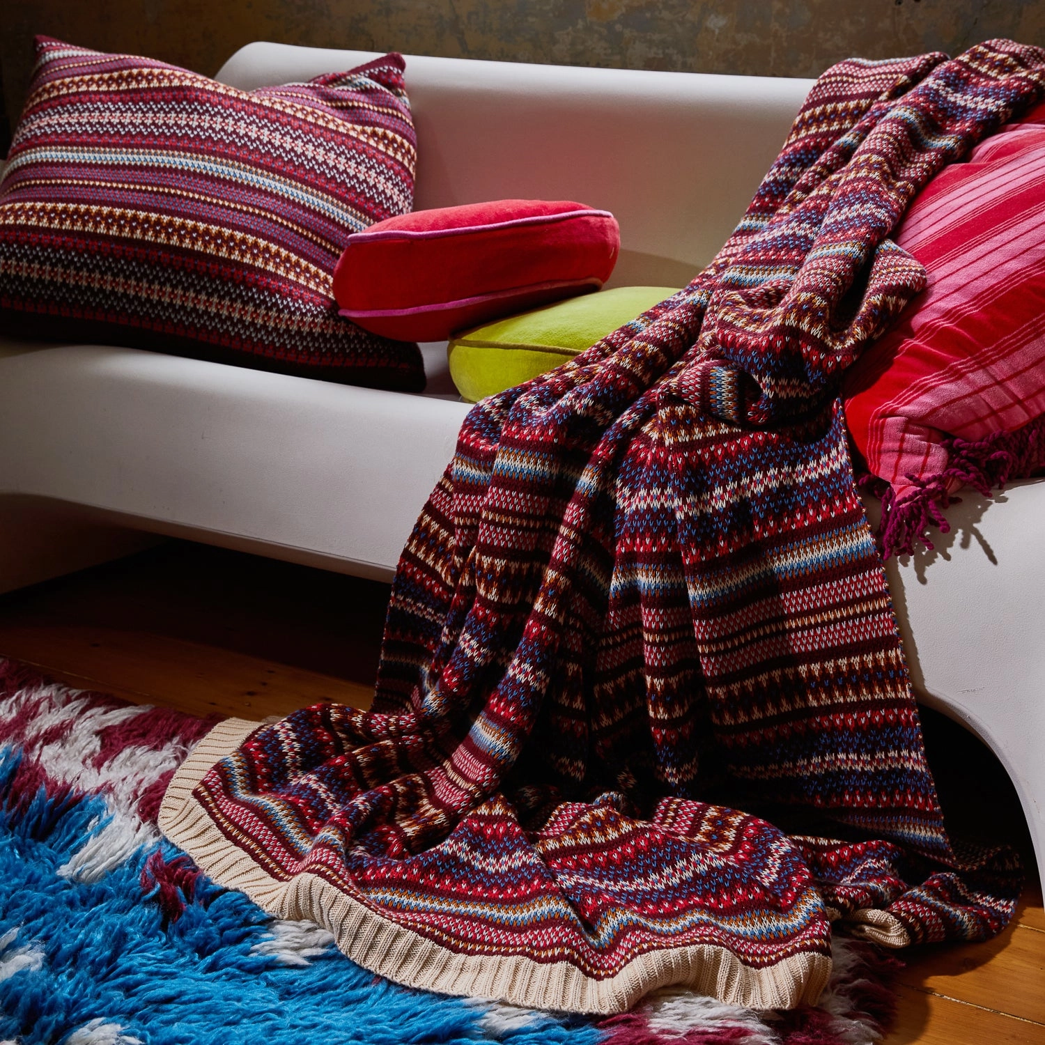 Arlette Knit Blanket - Scarlet