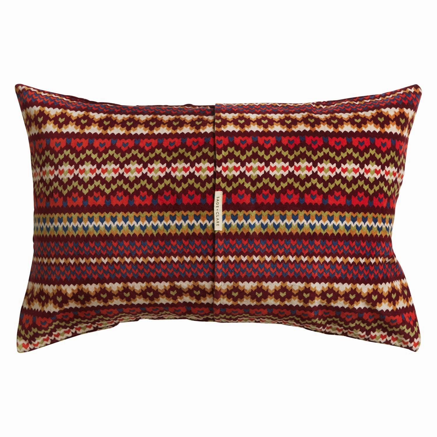 Arlette Velvet Printed Pillowcase - Mahogany