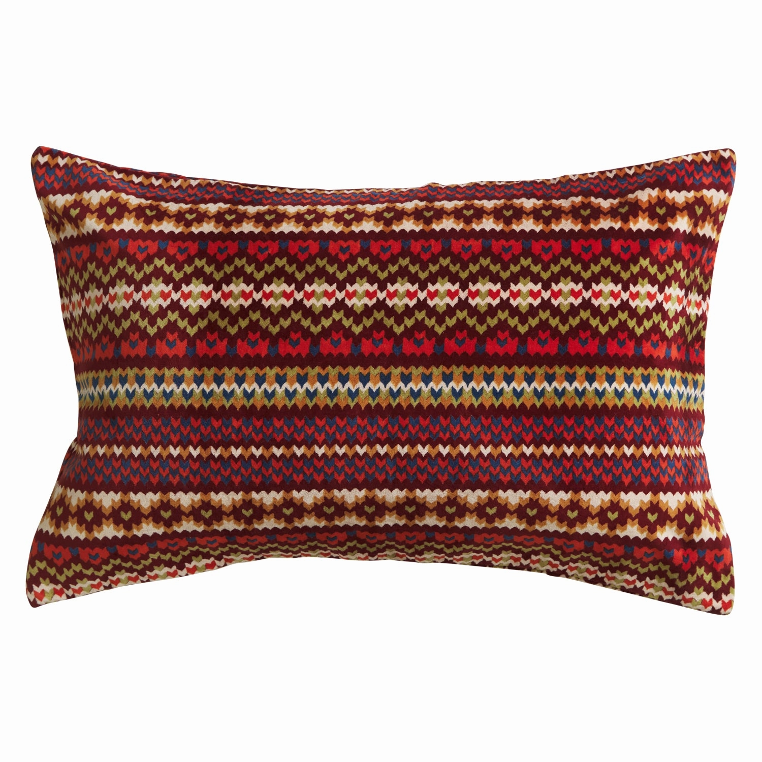 Arlette Velvet Printed Pillowcase - Mahogany