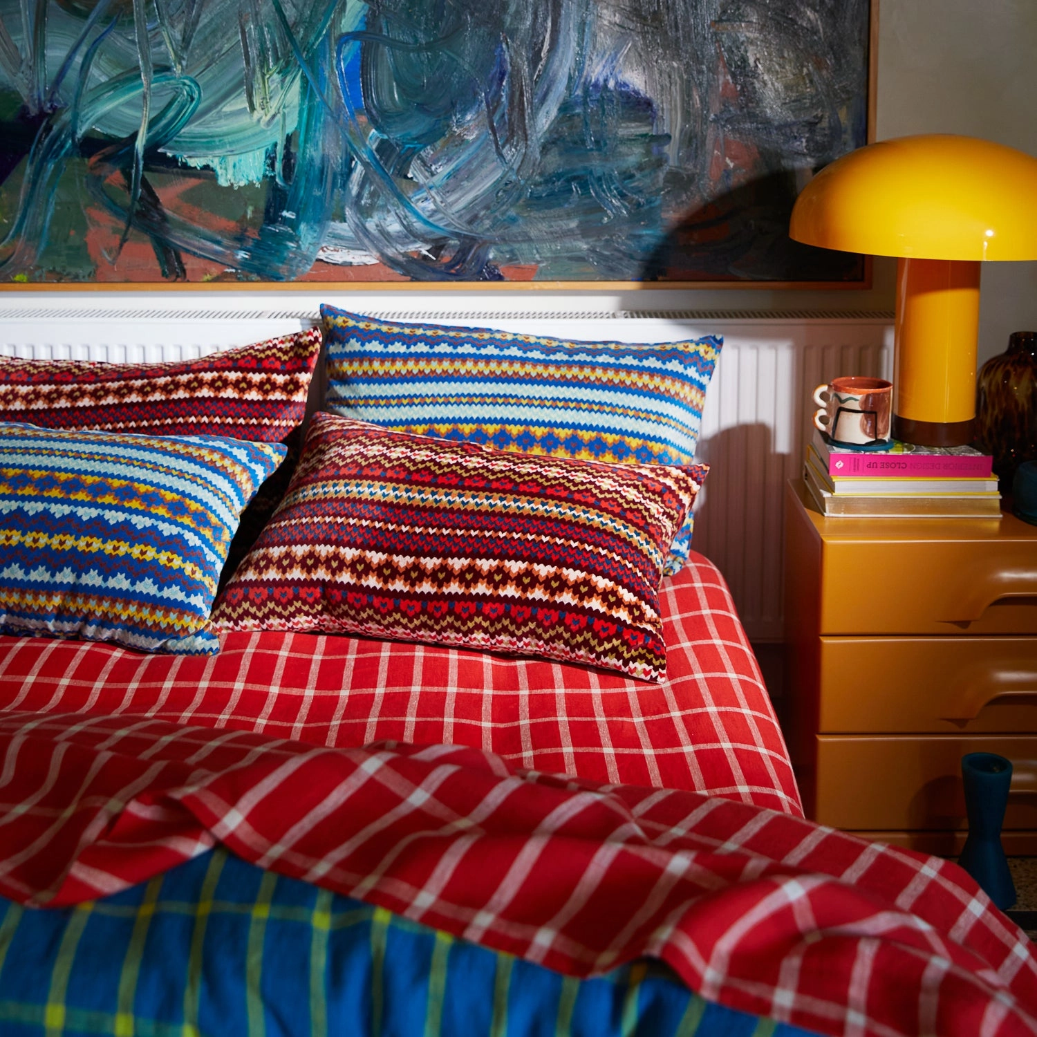 Arlette Velvet Printed Pillowcase - Mahogany