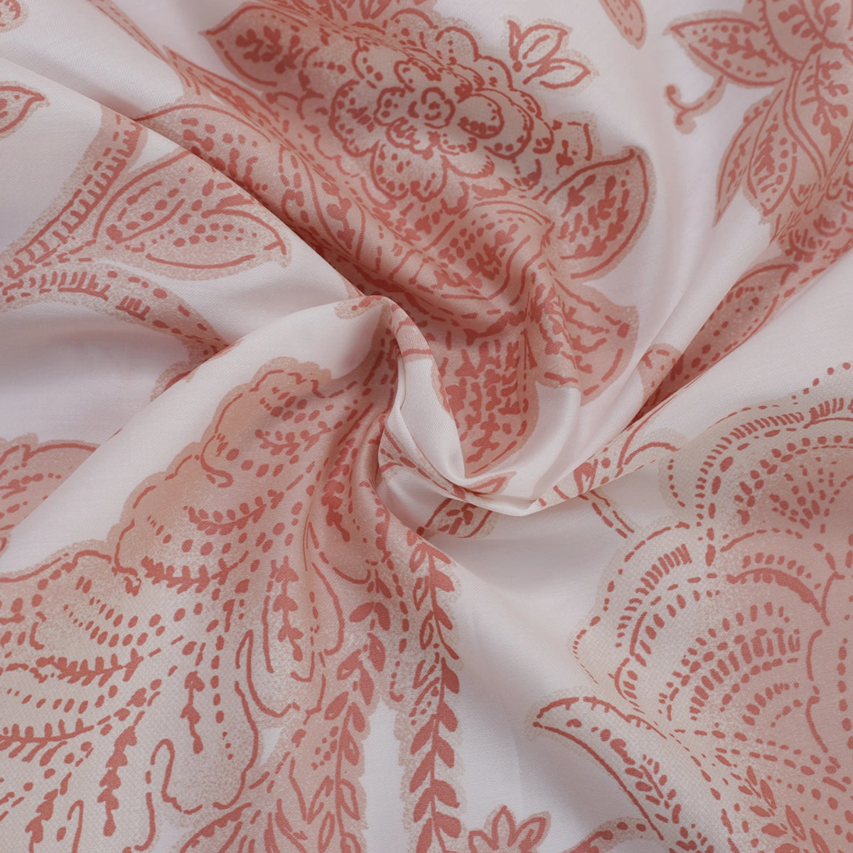 Art Nouveau Mabel Printed 100% Cotton Red Soft Bed Sheet