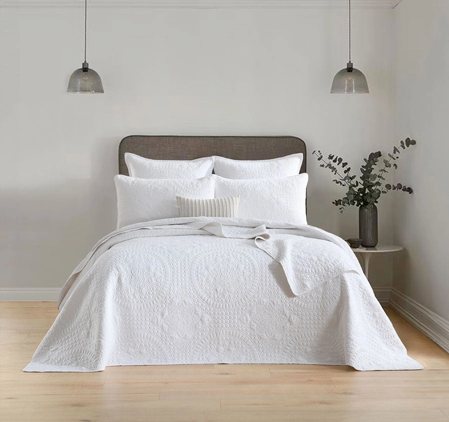Asher Coverlet Set Range White