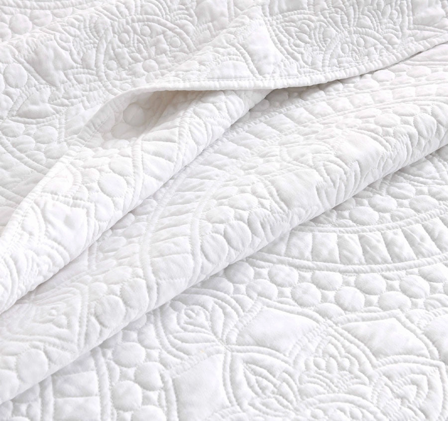 Asher Coverlet Set Range White