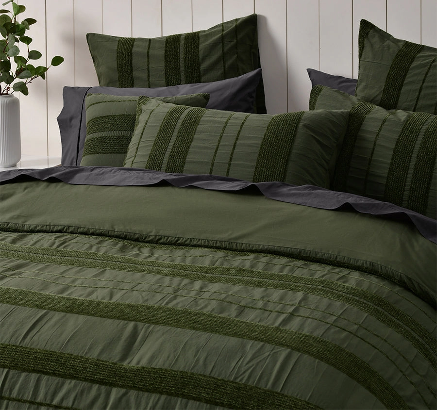 Avery European Pillowcase Forest Green