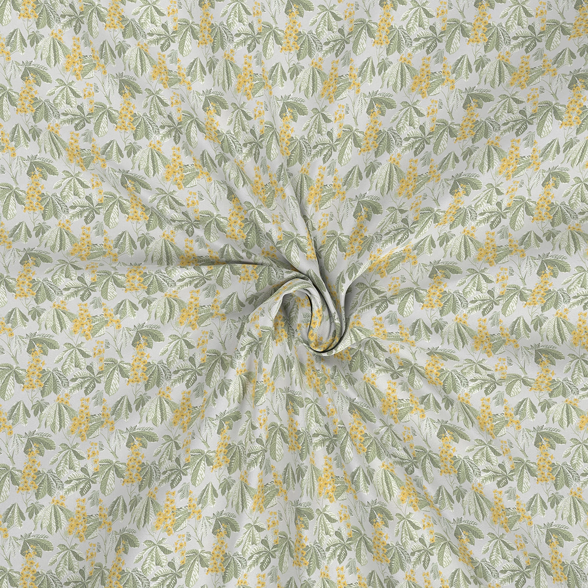 Backyard Patio Farmington Printed 100%Cotton Yellow Bed Sheet with Pillow Case