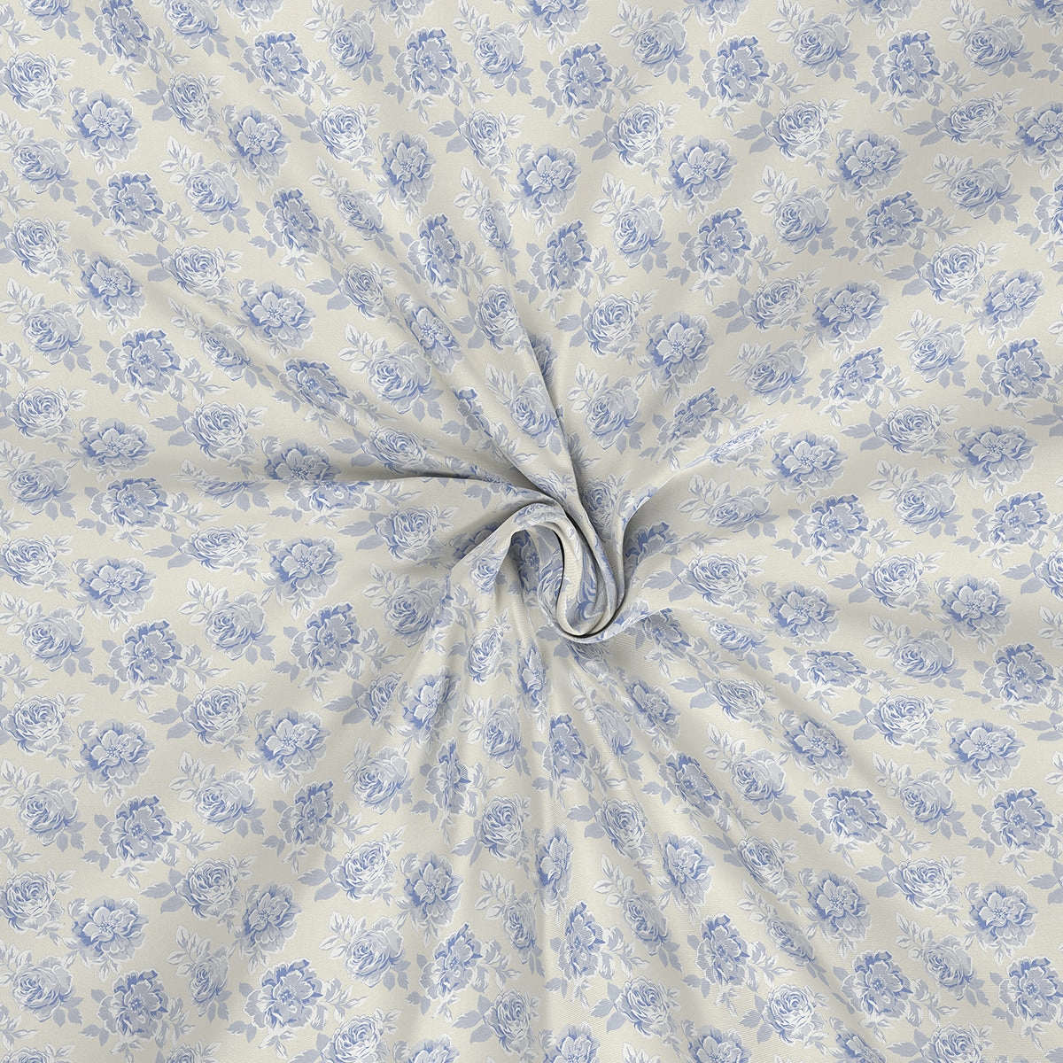 Backyard Patio Silvie Printed 100%Cotton Blue Bed Sheet with Pillow Case