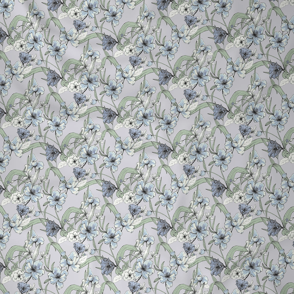 Backyard Patio Valencia Printed 100%Cotton Aqua Bed Sheet with Pillow Case