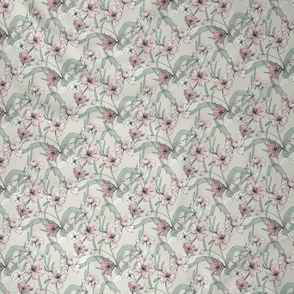 Backyard Patio Valencia Printed 100%Cotton Red Bed Sheet with Pillow Covers