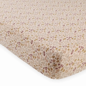 Bamboo Crib Sheet - Posy - Shell - FINAL SALE