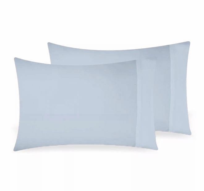 Bamboo Eco 400THC Cotton Standard Pillowcase Pair Sky Blue
