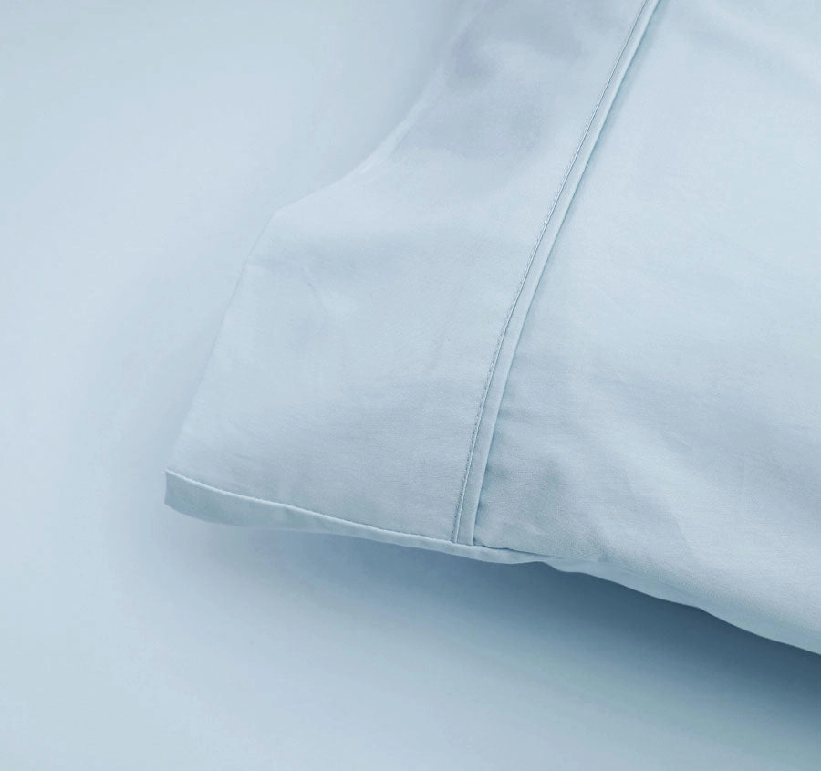 Bamboo Eco 400THC Cotton Standard Pillowcase Pair Sky Blue