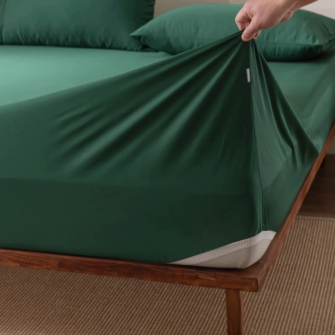 Bamboo Fitted Sheet - Evergreen