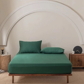 Bamboo Fitted Sheet - Evergreen