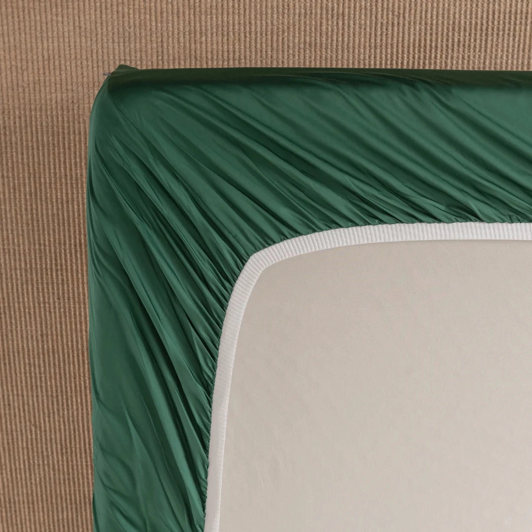 Bamboo Fitted Sheet - Evergreen