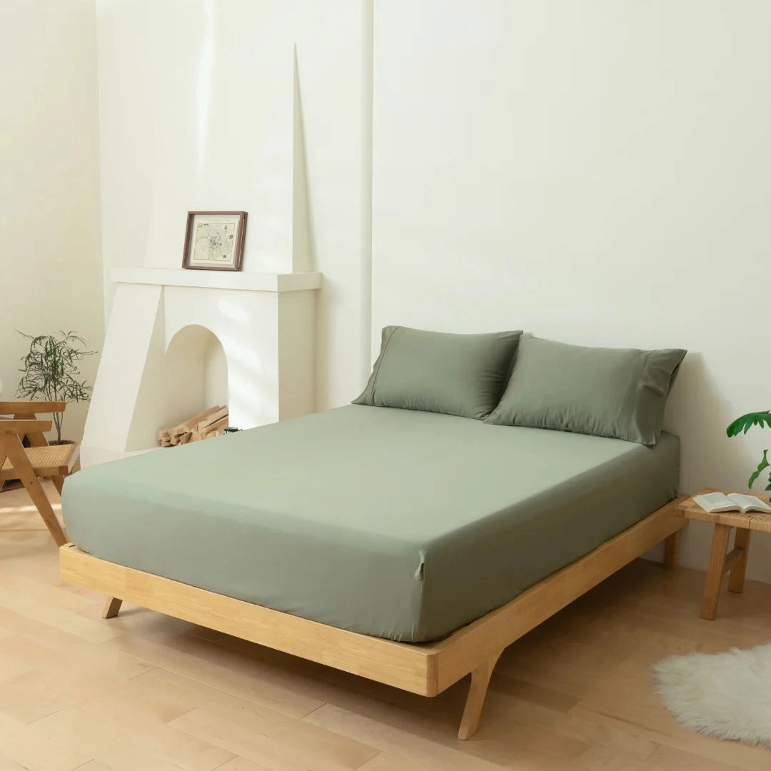 Bamboo Fitted Sheet - Moss