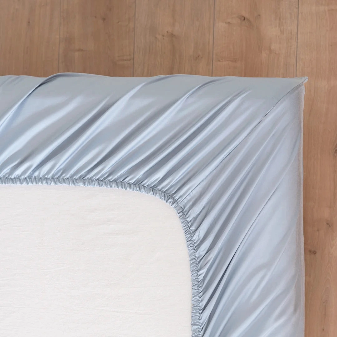 Bamboo Fitted Sheet - Pale Blue
