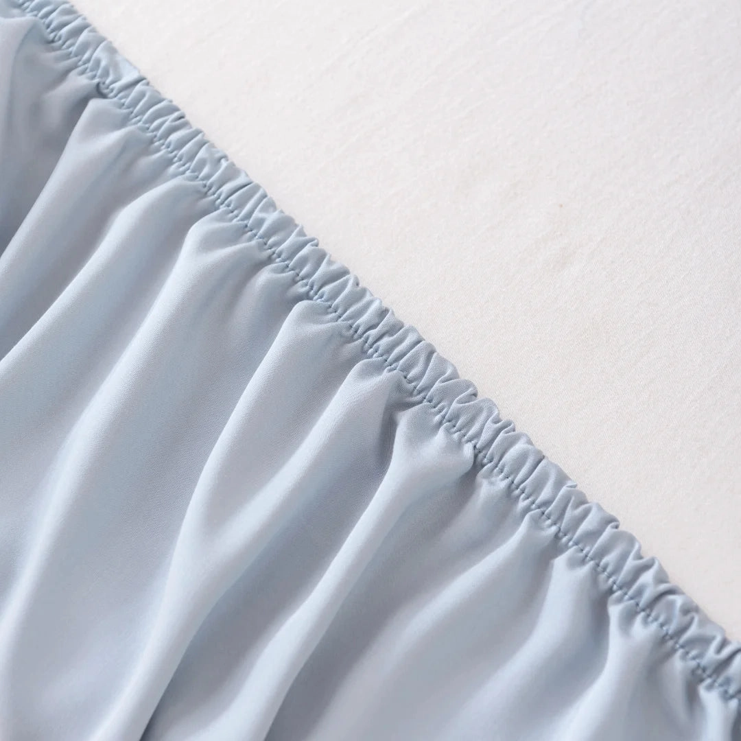 Bamboo Fitted Sheet - Pale Blue
