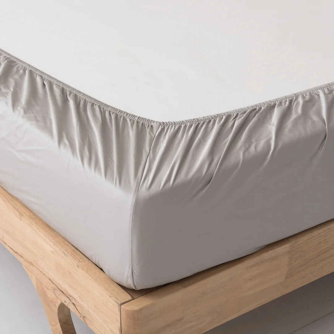 Bamboo Fitted Sheet - Silver