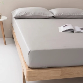 Bamboo Fitted Sheet - Silver