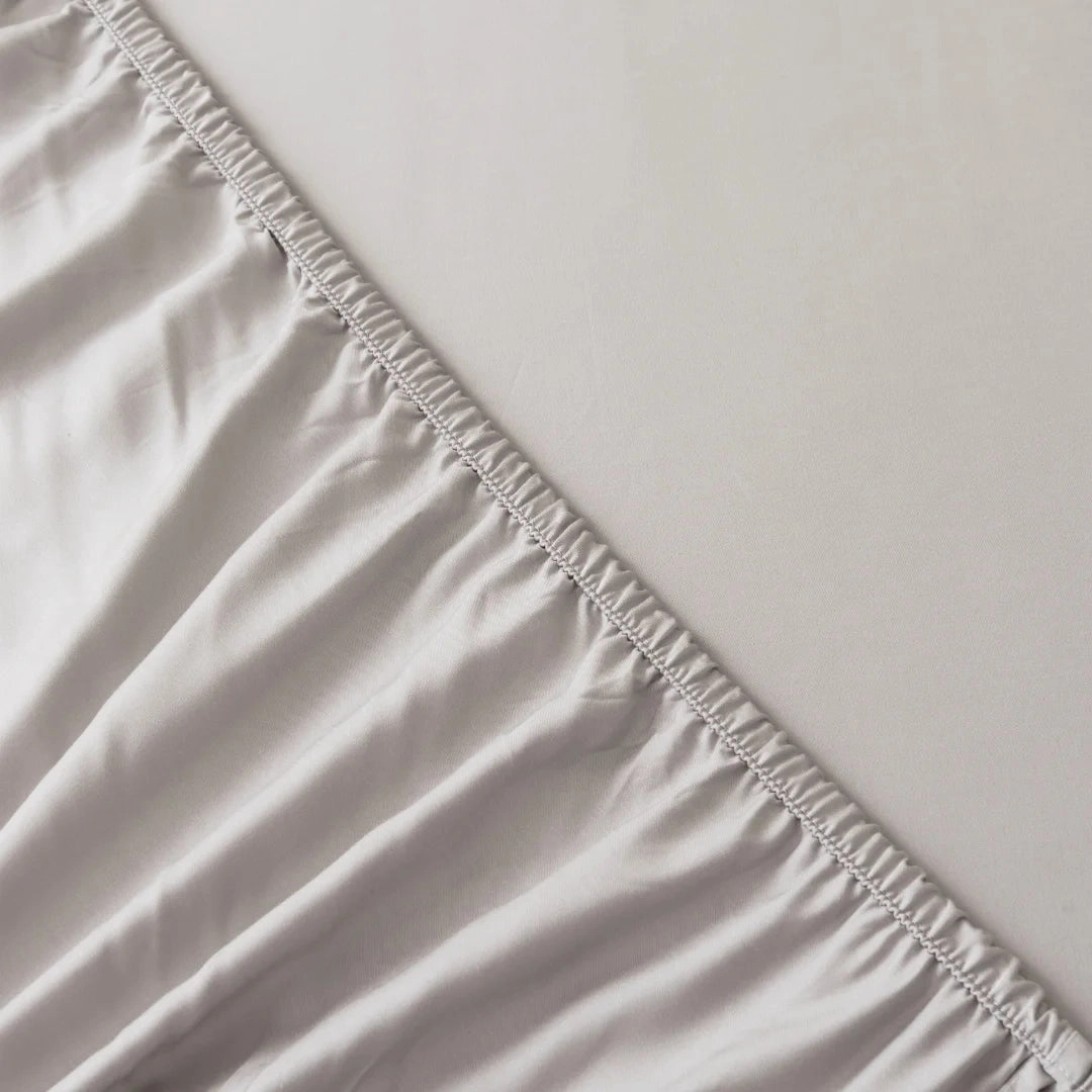 Bamboo Fitted Sheet - Silver